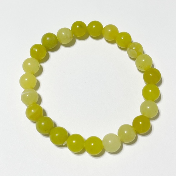 Natural Stone Lemon Jade Crystal Healing Bracelets 8mm - Picture 1 of 3